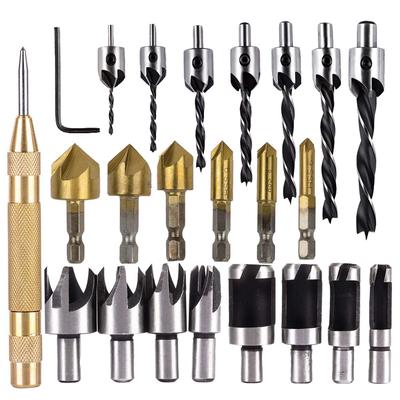 Chamfer Cutter 25mm Dia 8mm Shank Set of 2 90 Degree Diamond Countersink Drill Bits