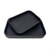 2 Pieces Sturdy PU Leather Tray | WovenStyle Textured Surface, Wooden with Exterior,
