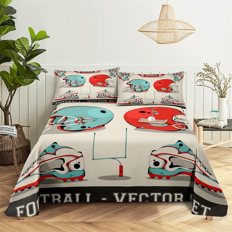 

Bedding Sets Competitive Sports Bed Sheet Fashion Design Double Flat Sheet Boys Girls Bed Sheet Set Bed Sheets and Pillowcases 150X230cm(2Pcs)