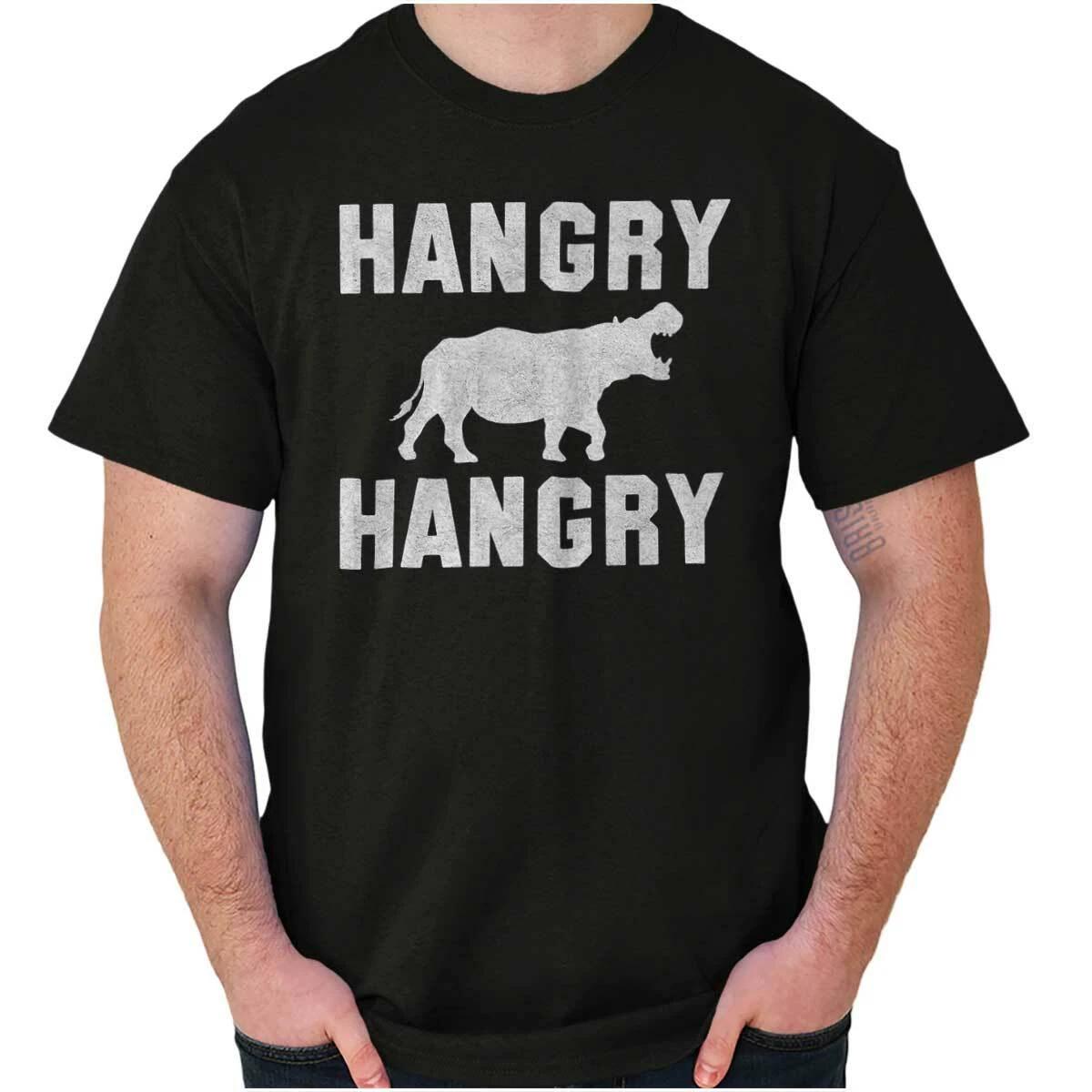 Hangry Hungry Foodie Funny Saying BBQ Party Womens or Mens Crewneck T Shirt Tee XXXL