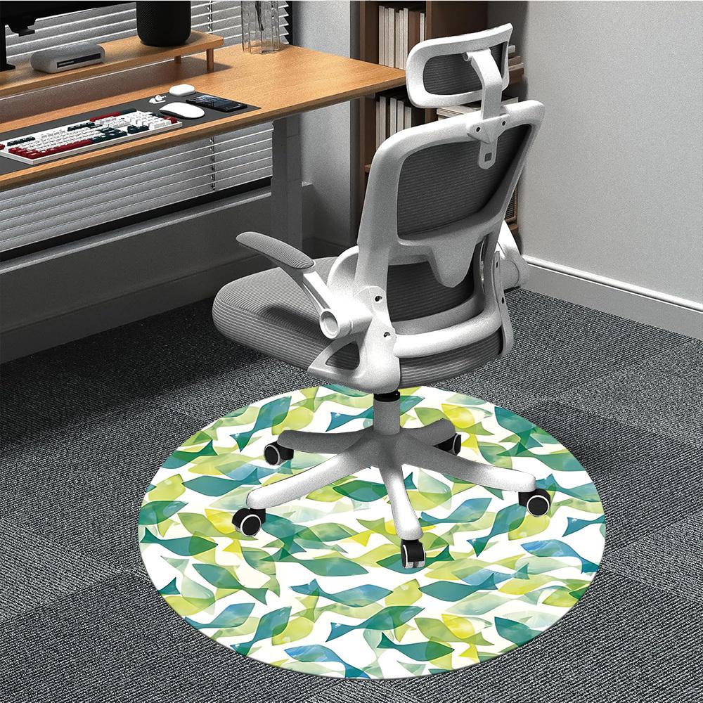 

1PC Fish Pattern Chair Carpet for Office, Indoor Non-Slip Washable Carpet, Soft Comfortable Mat For Office Room yy250930275 80cm by 80cm