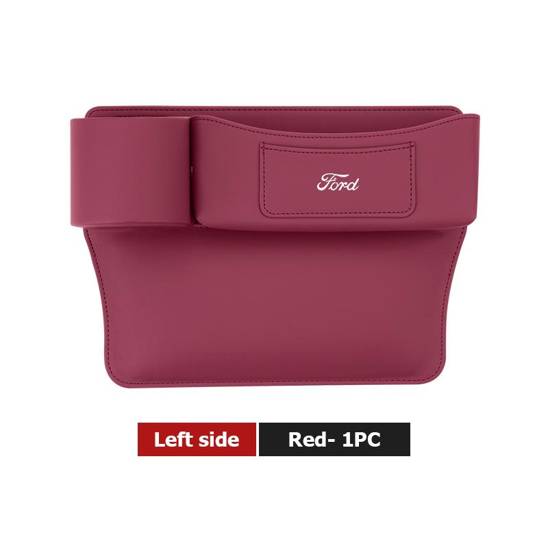 YYQO6 Leather Car Seat Gap Water Cup Holder Box Storage Bag For Ford Escape Ecosport Fusion Explorer Expedition Taurus