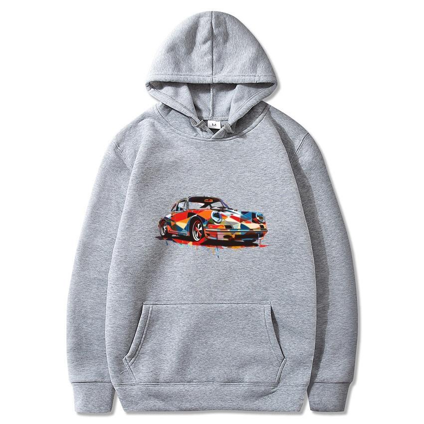 Autumn and winter sports cars, luxury cars, printed hoodies, men's and women's long sleeved streetwear, hip-hop warm hoodies