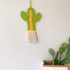 Cactus-shape Garden Ornament Wall Hanging Ig Bohemian Macrame Rainbow Wall Decor Handmade Macrame Rainbow Cactus-shape