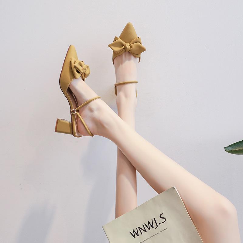 6807-33 Baotou sandals, new in summer 2025, summer 32 small heels 33 small size women's shoes, single shoes