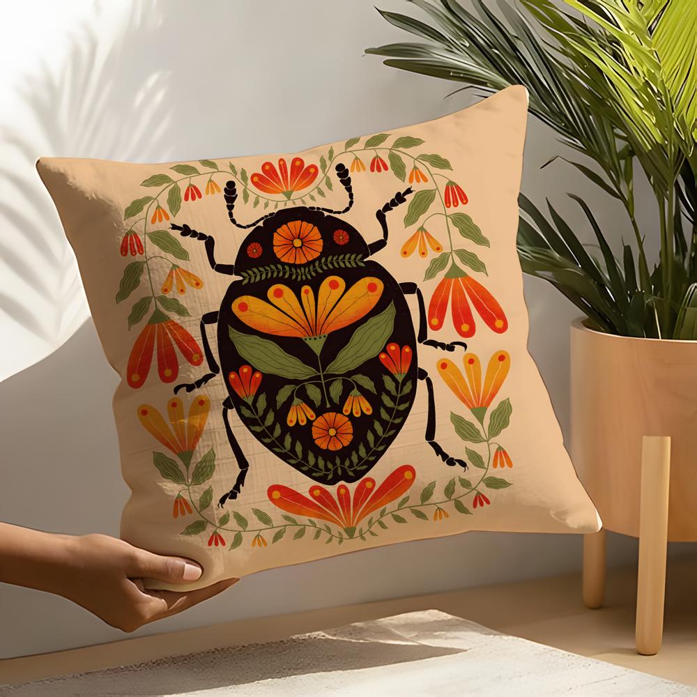 Simple Farm Crop Flower Print Pillow Case Home Living Room Decoration Linen Pillowcover Pillow Cases Cushion Cover
