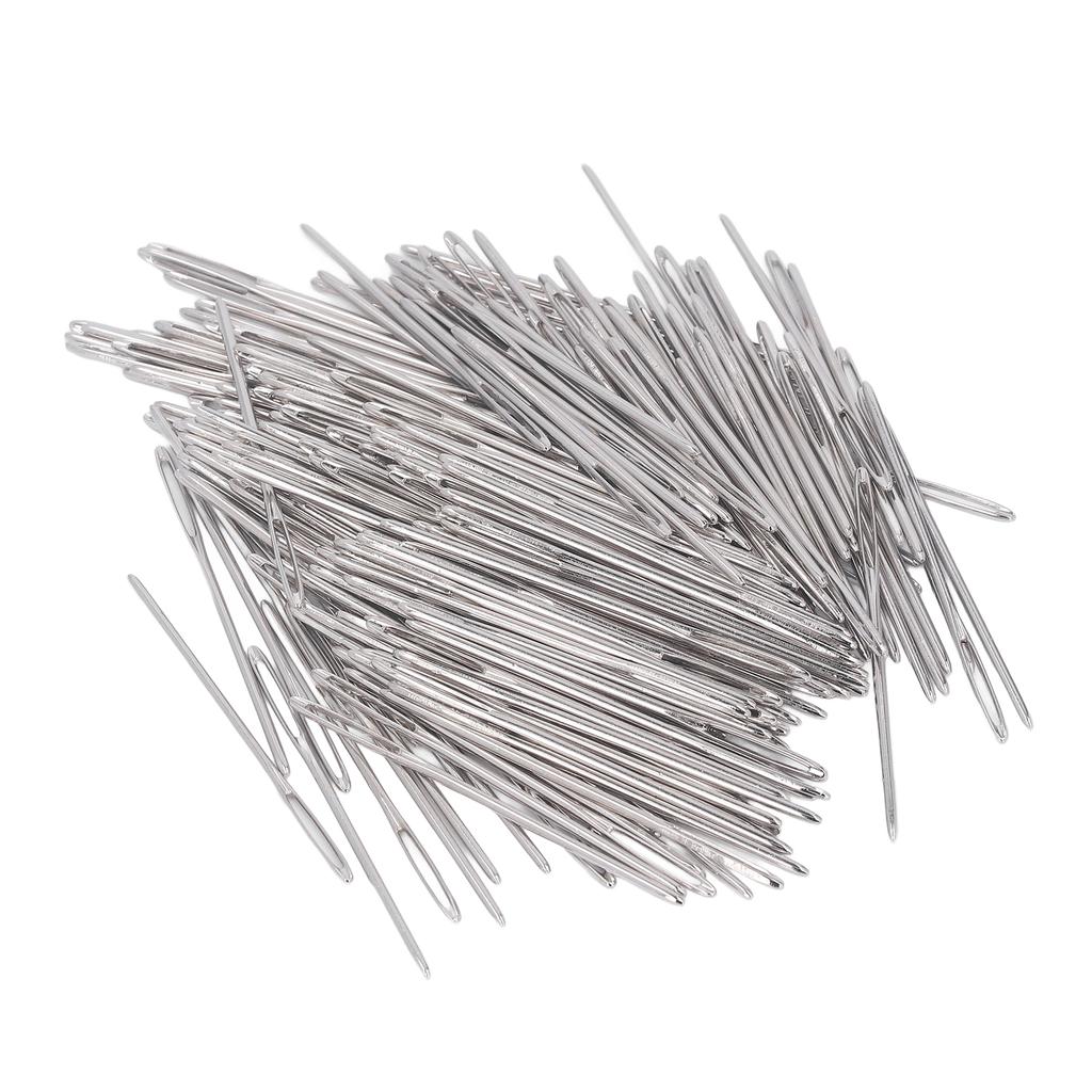 200PCS Large Eye Blunt Needles Stainless Steel Yarn Knitting Needles Crafting Knitting Weaving