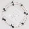 Wind High Quality Mixed Color Cool Black and White Shijia Pearls Maillard Style Necklace Collarbone Chain Necklace Sweater Chain