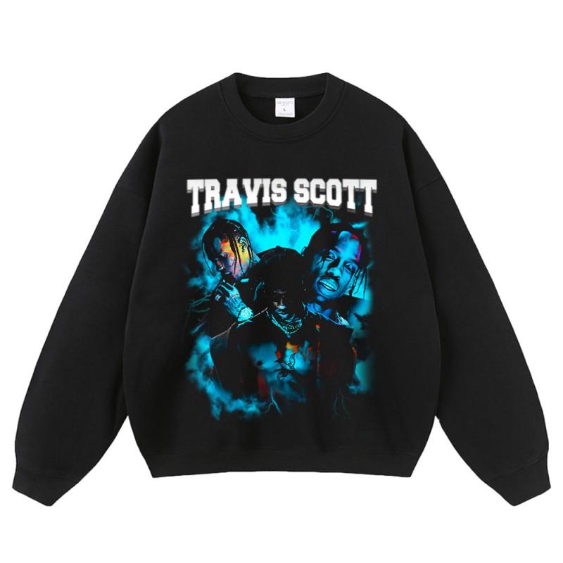 Oversized Cotton Graphic Hoodie Men - Distressed Washed Streetwear Sweatshirt With Front Pocket