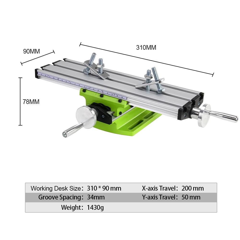 High Precision Multifunctional Compound Cross Slide Table – X-Y Adjustable Worktable For Bench Drill, Milling Machine, Diy