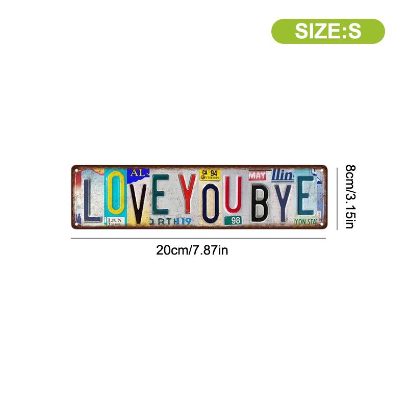 

Love You Bye Metal Sign, Love You, Bye – Vintage Metal Wall Sign, For That Classic Farmhouse Kitchens A