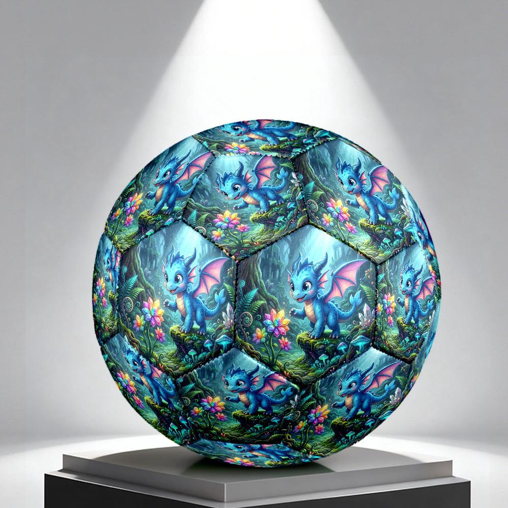 1pc Fantasy Dragon Garden Themed Soccer Ball, Size 5, Lightweight PVC Material, Outdoor Training Soccer Ball Gift. q62250