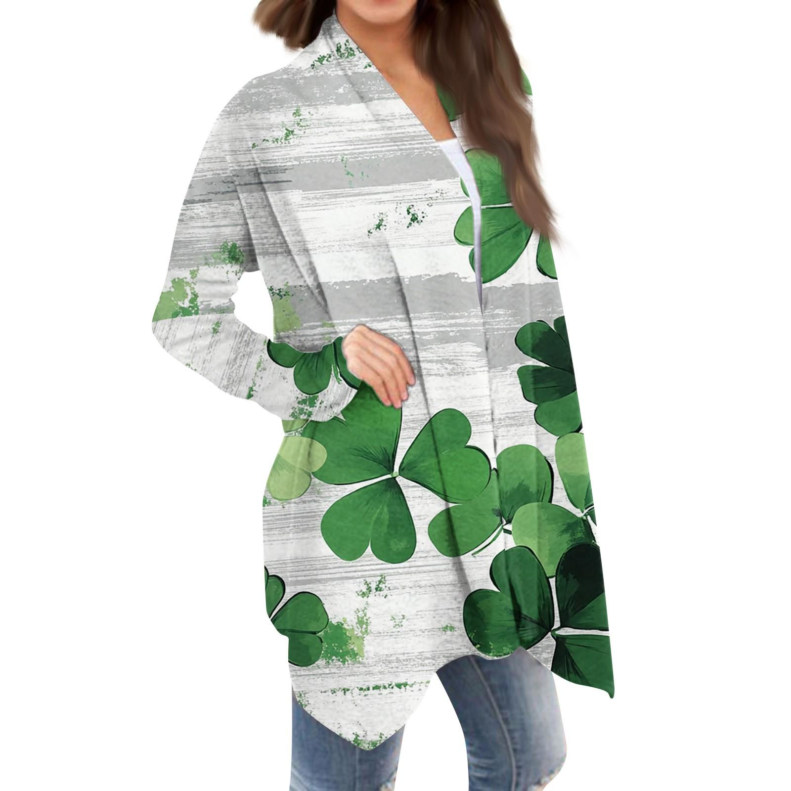 

Женская мода, повседневный рождественский принт, кардиган средней длины, куртка, пальто XXXXL белый