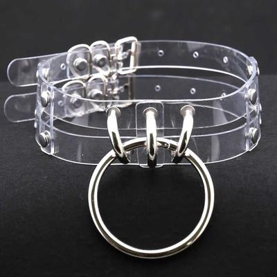 Punkowy naszyjnik choker Goth Naszyjnik Duże Przezroczyste Paski Choker Kobiety Dziewczyny Modny Rockowy Seksowny Harajuku Emo Gotycka Biżuteria