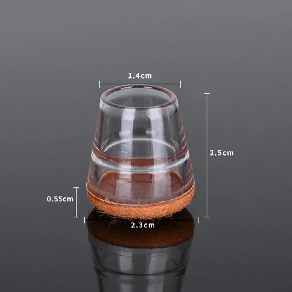 Silicone Chair Leg Cover Floor Protectors Non-Slip Felt Pads Furniture Leg Sliders Caps Reduce Noise Table Chair Legs Cap Pads