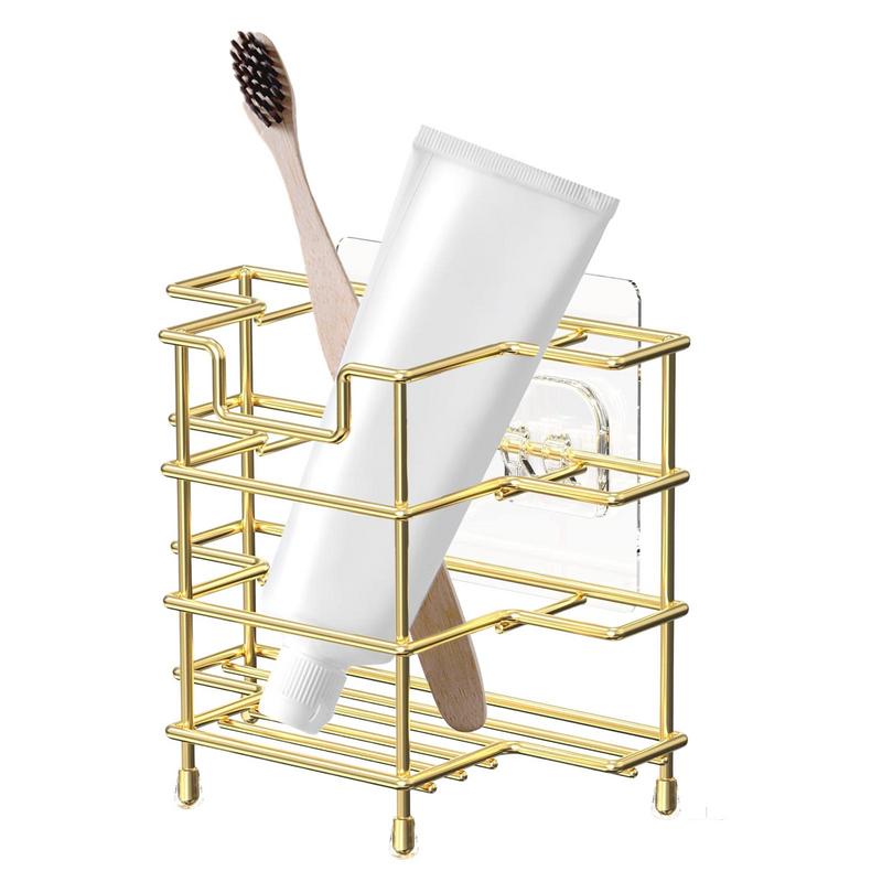 

Toothbrush Wall Mount No Drill Toothbrush Holder Self-Adhesive Wallmount/Countertop RV Cabinet Organizer Toothbrush Hanger Rack United States