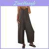 Loose Fit Womens Jumpsuit With Pockets Made Of Cotton Blend For Casual Streetwear