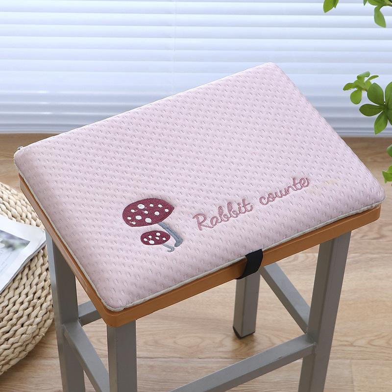 Summer Cushion Student Memory Foam Chair Cushion Classroom Square Stool Seat Cushion High School Chair Stool Can Be Detached and Washed Simple