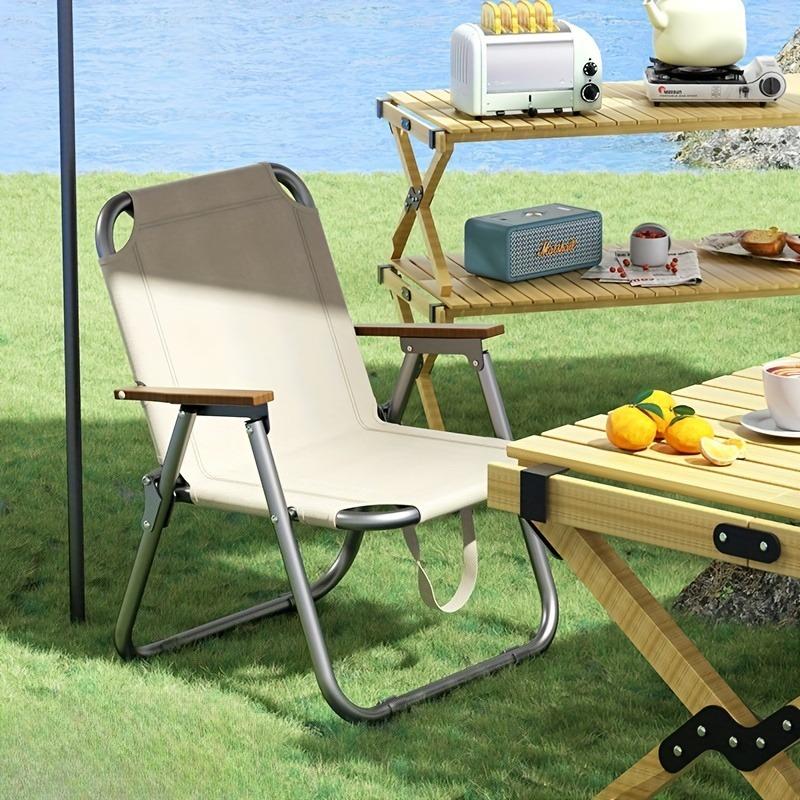Versatile Portable Outdoor Folding Chair, Beach & Fishing Chair, All-Season Use Ideal for Camping & Fishing