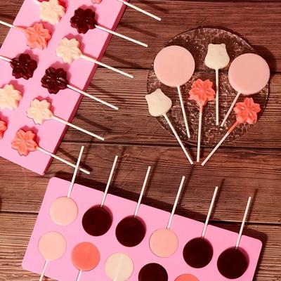 Fashion Mold Stars Lollipop Round Chip Chocolate Cake Baking Food Grade Mould, Tools Fondant