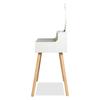 Nordic Round Mirror Makeup Vanity Nyana Home | Drawer and Stool | 60.5cm