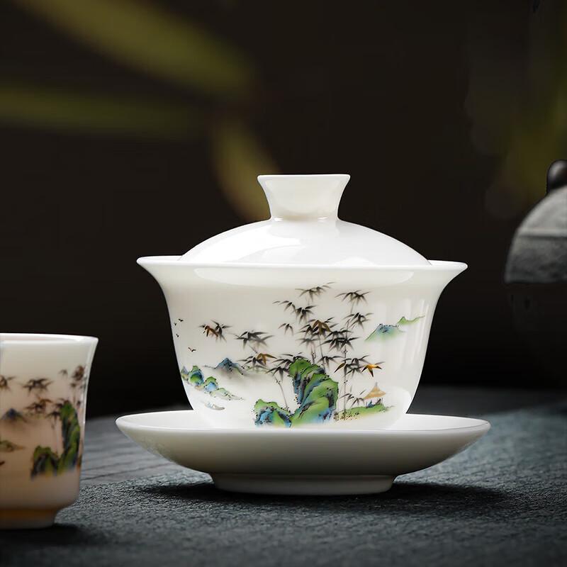 Tang Hui White Jade Porcelain Gongfu Tea Set