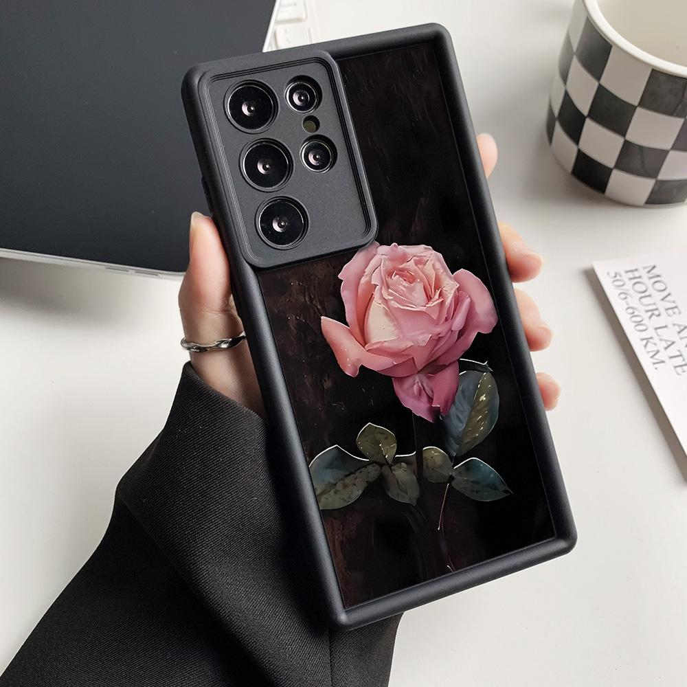 Soft TPU Case For Samsung A55 5G S25 Ultra S24 FE A54 A16 A15 A53 A35 A34 A14 A13 A06 A05 A05s A33 A25 S23 S22 Plus Flower Cover