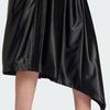 Adidas Originals High-Waisted Satin Asymmetrical Casual Long Skirt Women Bottoms Black IT9415