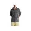 Zara Loose Washable Pure Cotton Comfortable Short Sleeve Shirt Men Shirts Gray 1437330-802