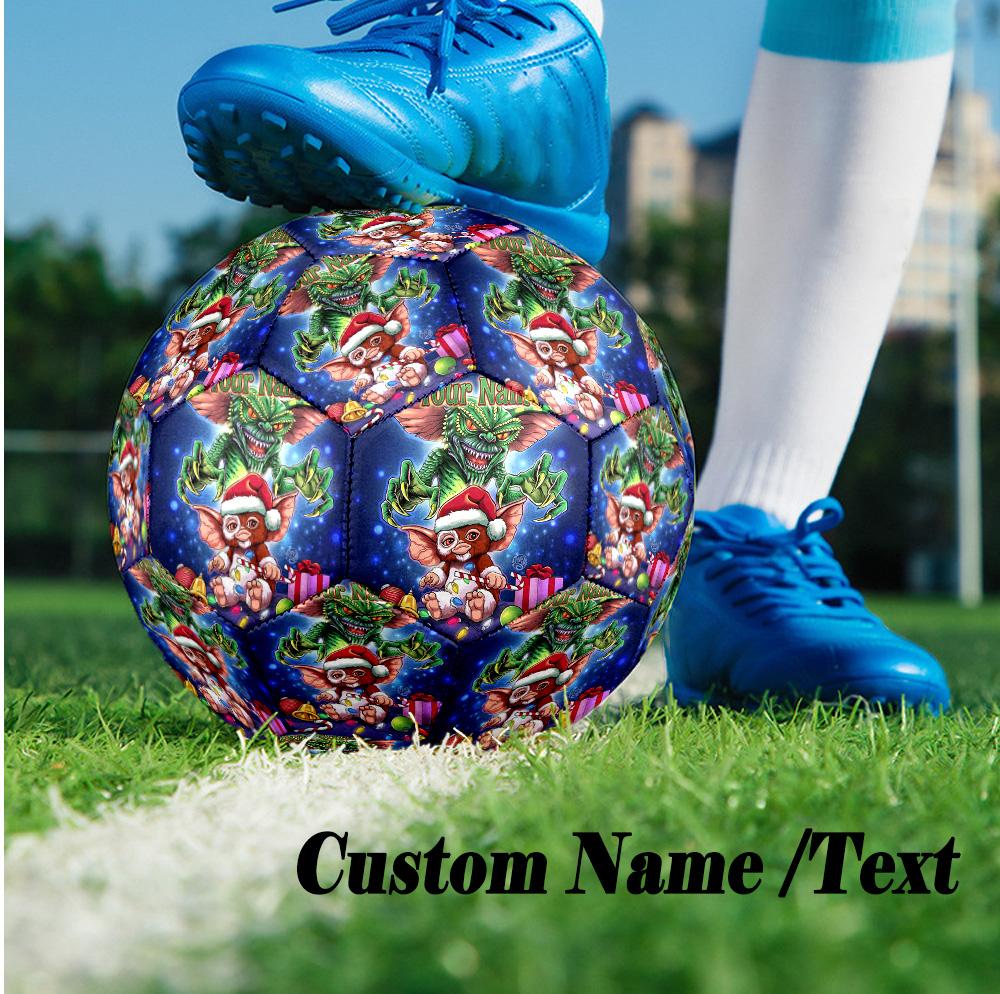 Custom Text Size 5 Soccer Ball, Standard Match Football For OutdoorGremlins Gizmo