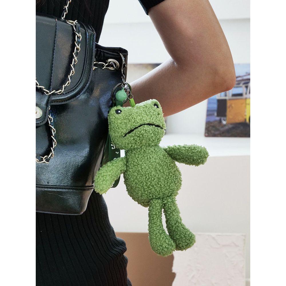 

AYA Ая (з ремінцем) Лялька Жаба Король Поггл Брелок / Тримач для ключів Кільце для ключів Брелок для сумки NO-12 green