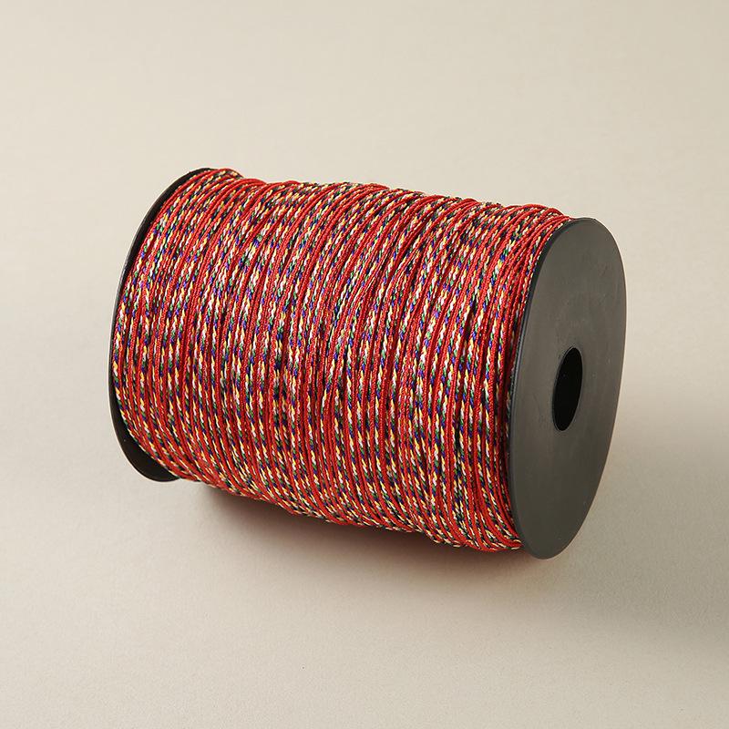 Five-Color Vajra Knot Rope: DIY Handmade Jewelry Weaving & Beading Thread Material.