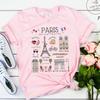 Paris Shirt, Eiffel Tower French Landmarks T-shirt, Unisex