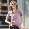 Women's 3XL Cotton Short-sleeved POLO Collar Simple Outer Wear T-shirt Women's Bottoming Shirt Summer New Slimming Solid Color