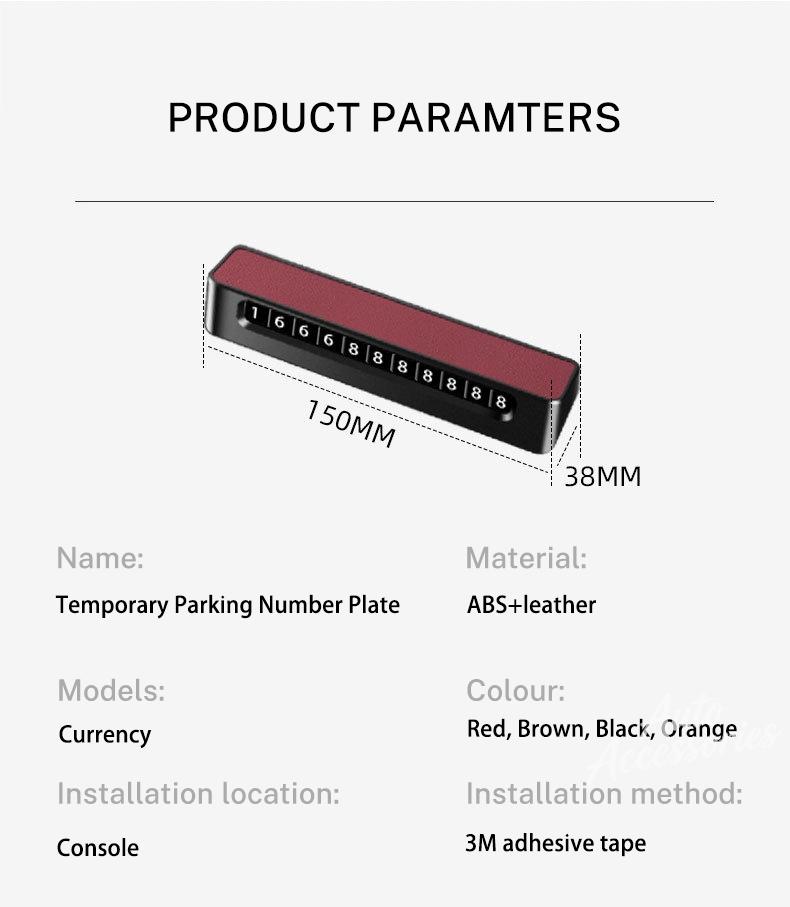 Car Temporary Parking Numbers Plate Slide Adjustable Stickers For Porsche 911 Cayenne Carrera-GT 928 Panamera Boxster Macan 918 EL7
