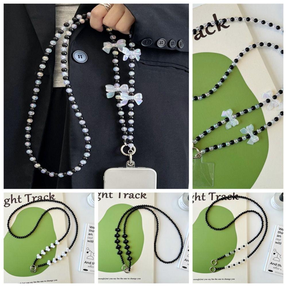 Long Long Crossbody Phone Chain Sweet Beads Phone Strap Cellphone Lanyard  Phone Accessories