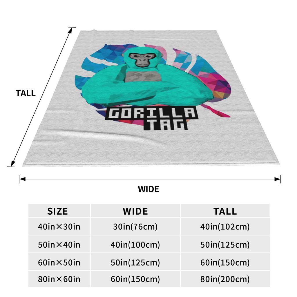 gorilla tag color leaf Blanket Soft Warm Flannel Throw Blanket Bedspread for Bed Living room Picnic Travel Home Sofa