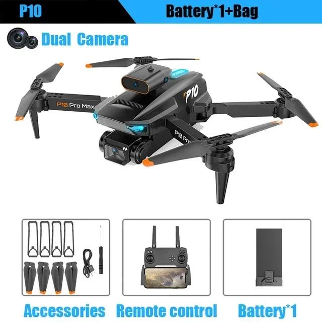 P10 Drone Professional 4k Hd Camera Esc Wifi 5g Fpv Obstacle Avoidance Light Flow Quadcopter Remote Control Helicopter Toys Gift