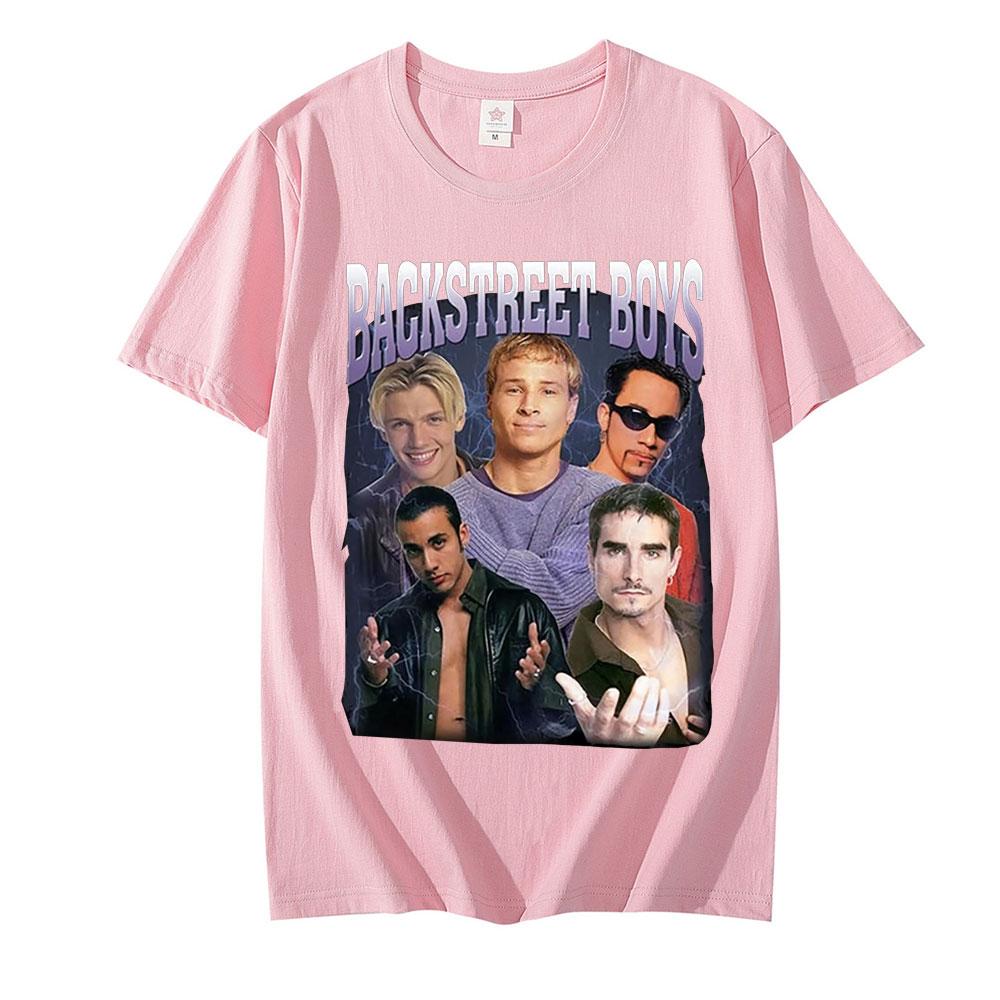 Classic 90s Backstreet Boys Rock Band TShirt Unisex Vintage Punk Tee Shirt Unisexs Hip Hop TShirts Oversized Harajuku Streetwear