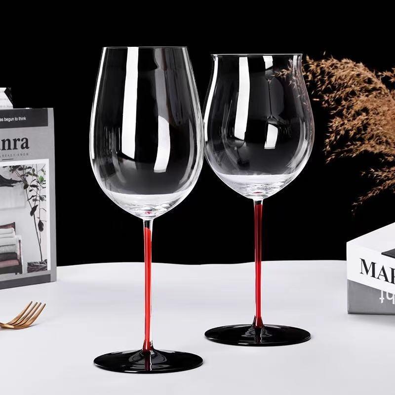 Papion Negru Pahar de Vin Roșu Cristal Design Faimos Austria Pahare cu Picior Capacitate Mare Goblet Bordeaux Vișiniu Cutie Cadou