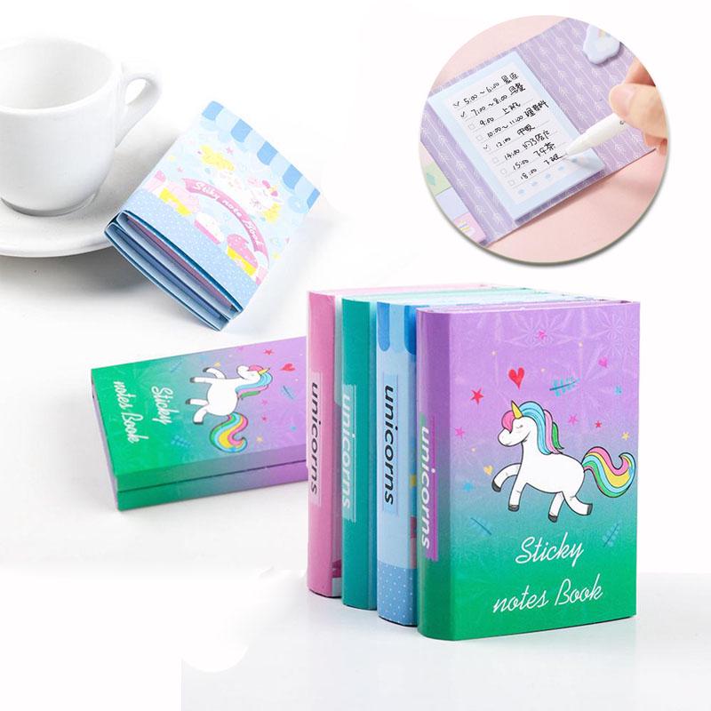 

Милый мультяшный блокнот, блокнот, липкие заметки, канцелярские принадлежности, складная бумага для заметок, школьный подарок