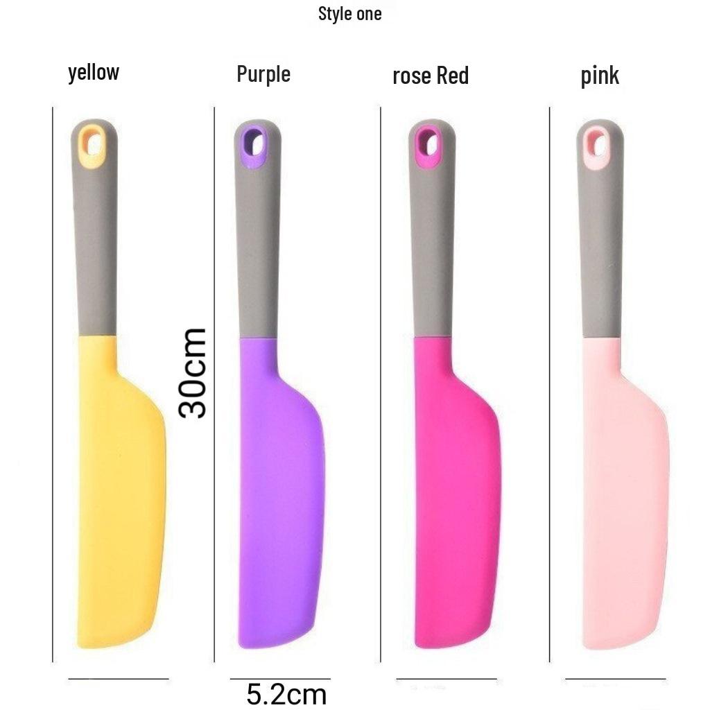 Long-Handle Silicone Spatula: Large, High-Temperature Resistant, Perfect for Mixing, Spreading, and Baking.