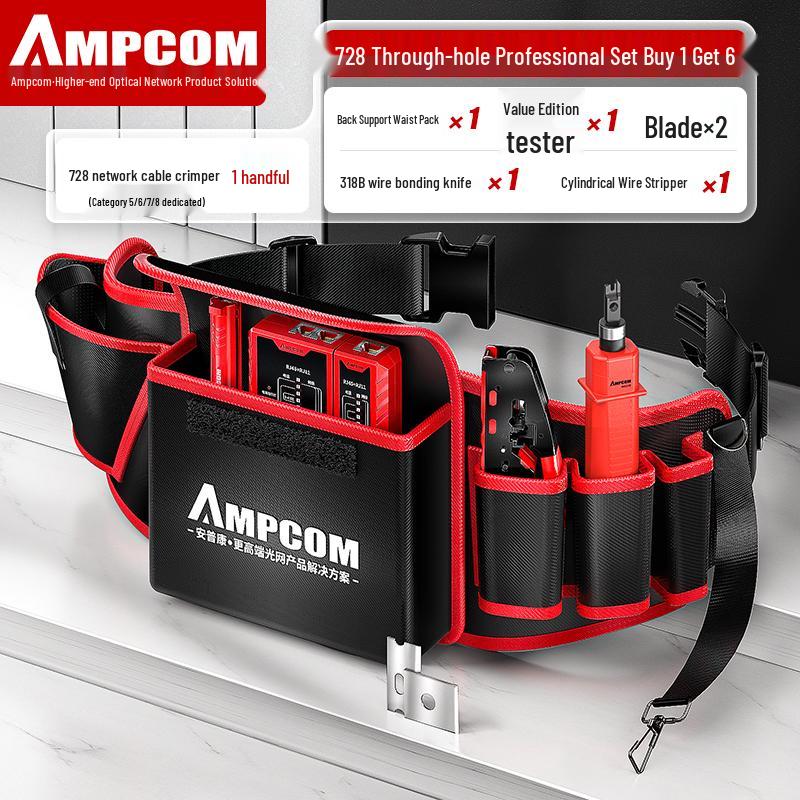 Clește de sertizat profesional pentru cablu de rețea cu capăt Crystal cu conectori cu 5, 6, 7 găuri traversante