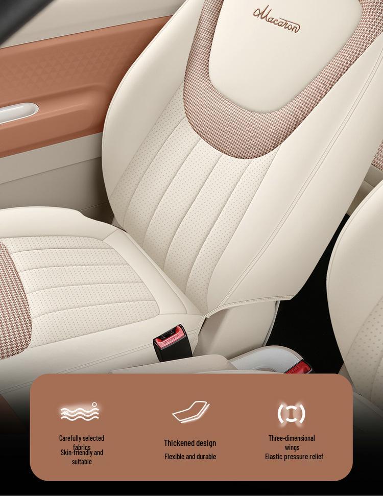 2024 Wuling Hongguang MINI Macaron Car Seat Cover, Third Gen, Cartoon Design, Universal Fit, Full Coverage for All Seasons, 170km.