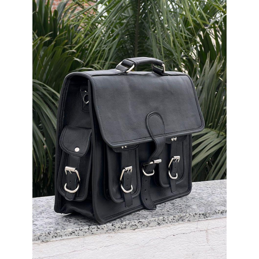 Классическая сумка-мессенджер из кожи буйвола — фото 3