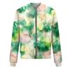 Women's Outerwear Print Long Sleeve Casual Zipper Tops Cardigan Shirt Slim Jacket For Women