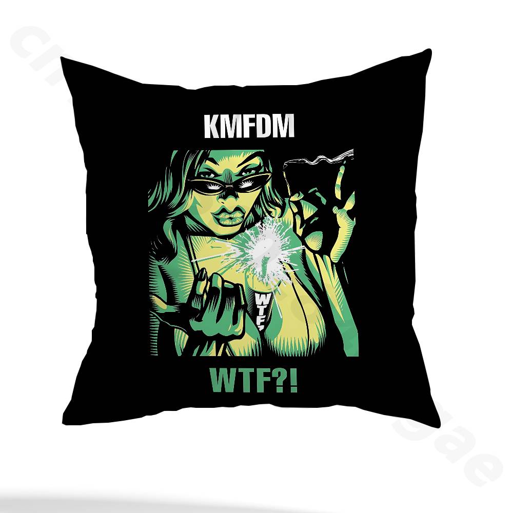 K-Kmfdm Sucks Band Pillow Case Sofa Living Room Bedroom Headboard Backrest Cushion Square Cushion Nap Time