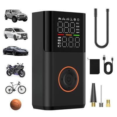 Car Wireless Air Pump Tire Inflation Portable Tyre Ball Inflator  Electric for Cars Motorcycle Bicycle Color-gradient Light