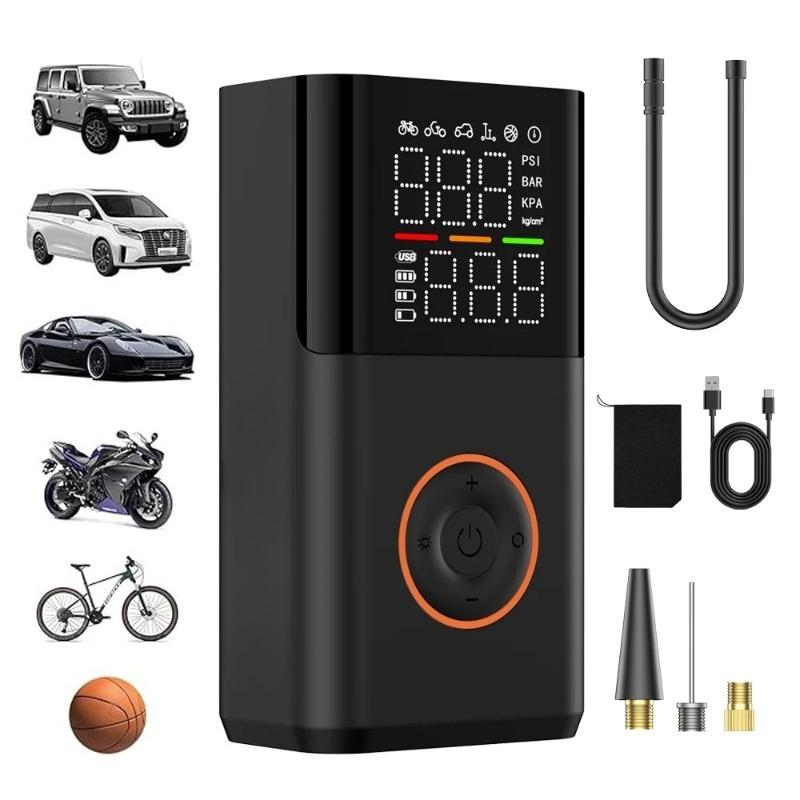 

Car Wireless Air Pump Tire Inflation Portable Tyre Ball Inflator Electric for Cars Motorcycle Bicycle Color-gradient Light