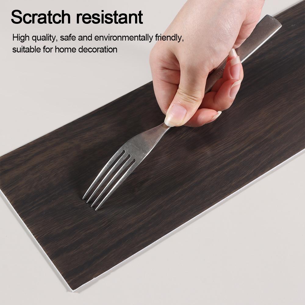 Holzmaserung Sockelleiste Selbstklebende Taillenlinie Heimdekor Bodenfliesenaufkleber